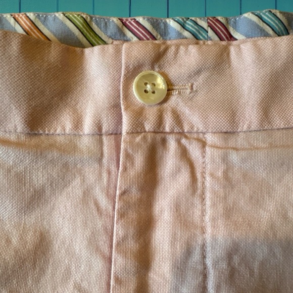 F&G Men's Golf Shorts Soft Pink Chino Shorts Size 36 Flat Front 100% Cotton - Picture 4 of 10